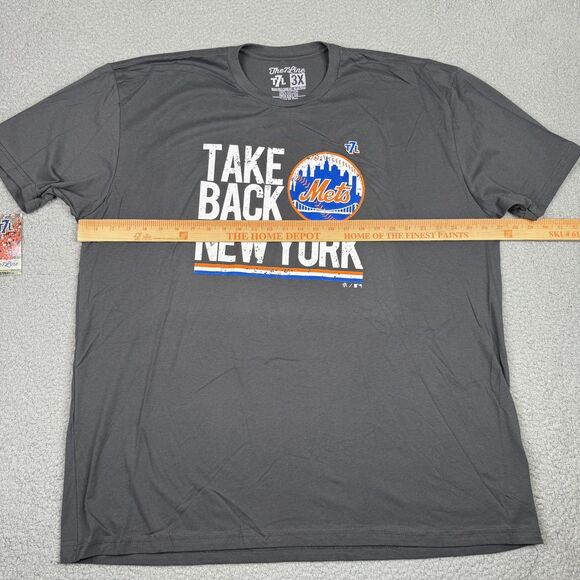 New York Mets Shirt Mens 3XL Gray The 7 Line Take Back New York MLB Tee T7L New - Picture 7 of 11
